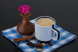 espresso con rosa foto