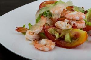 gamberetti con insalata di aloe vera foto