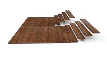 installazione di pavimenti. set di pezzi di diverso rivestimento per pavimenti. parquet, laminato, tavola di legno, piastrelle illustrazione 3d foto