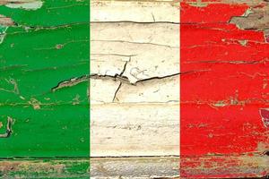 3d bandiera dell'italia su legno foto