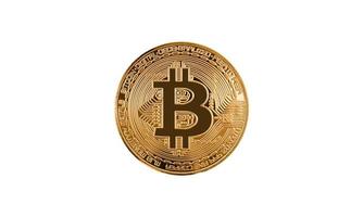 bitcoin su sfondo bianco foto