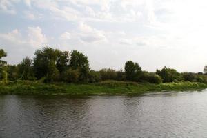 vista sul bellissimo fiume e foresta foto