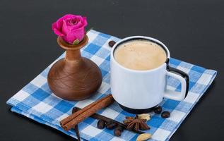 espresso con rosa foto