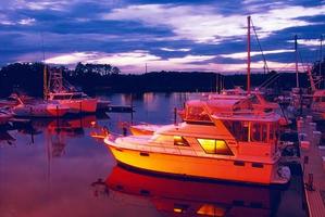 porticciolo della barca a Jacksonville Beach Florida al tramonto foto