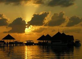 tramonto alle maldive