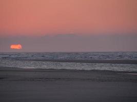 tramonto sull'isola di juist foto