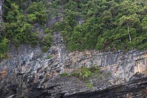 montagna di roccia di granito, è un tipo di roccia che si forma dal magma come un bellissimo tema naturale. foto