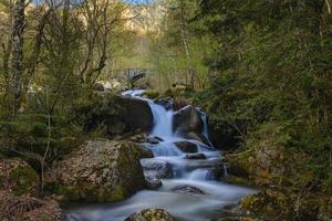 cascata a madriu perafita claror valley in andorra, patrimonio mondiale dell'unesco foto