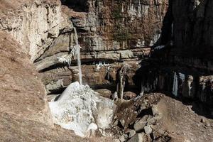 tobot cascata.canyon di khunzakh.russia repubblica del daghestan foto