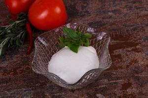 palla di mozzarella italiana foto