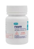 bangkok thailandia - flacone di medicina favipiravir, favipiravir è anche noto come uso t705 per il trattamento di covid19. foto