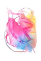 anatomia astratta cuore umano dipinto facendo cadere la tecnica dell'acquerello su carta bianca arti. tracciato di ritaglio foto