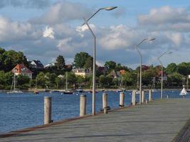 la città di eckernfoerde sul mar baltico foto