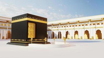 3d rendono kaaba nella mecca foto