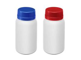 bottiglia di medicina vuota isolata su sfondo bianco foto