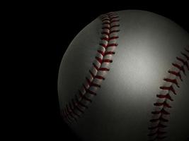 baseball su sfondo nero foto