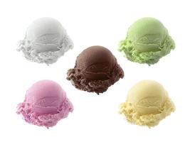 palla di gelato isolata su sfondo bianco foto
