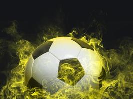 calcio - effetto fumo giallo foto