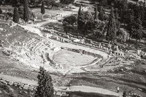 atene attica grecia 2018 acropoli di atene rovine dioniso teatro grecia capitale atene grecia. foto