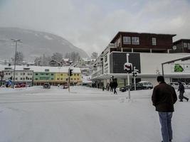 vossevangen vestland norvegia 2015 vita di città in inverno in norvegia. vossevangen, voss. foto