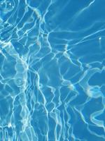 sfocatura sfocato blu acquerello in piscina increspato acqua dettaglio sfondo. spruzzi d'acqua, sfondo di spruzzi d'acqua. foto