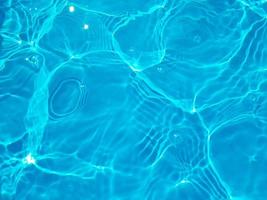 sfocatura sfocato blu acquerello in piscina increspato acqua dettaglio sfondo. spruzzi d'acqua, sfondo di spruzzi d'acqua.