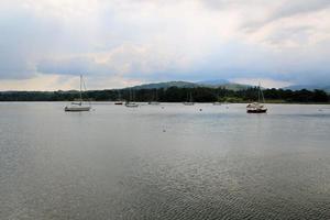 una vista del distretto dei laghi in cumbria vicino a coniston foto