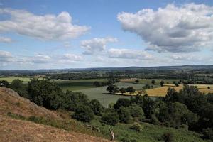 una vista della campagna dello Shropshire dalla collina di Lyth vicino a Shrewsbury foto