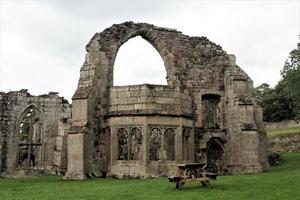 una vista dell'abbazia di Haughmond vicino a Shrewsbury nello Shropshire foto
