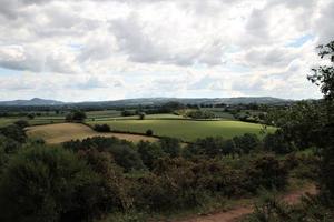 una vista della campagna dello Shropshire dalla collina di Lyth vicino a Shrewsbury foto