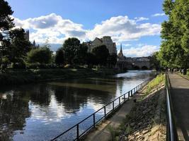 una vista della città di Bath al sole del pomeriggio foto