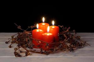 candele rosse di natale foto