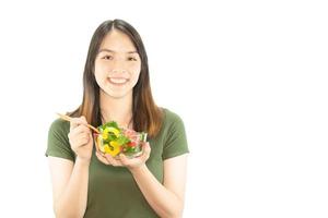 signora felice che tiene roba kichen sopra lo sfondo dello spazio della copia - concetto di preparazione del cibo fatto in casa della gente foto