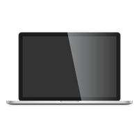 laptop isolato su sfondo bianco foto