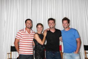 los angeles, 27 agosto - joshua morrow, sharon case, daniel goddard, michael muhney partecipano al daniel goddard fan event 2011 presso l'universal sheraton hotel il 27 agosto 2011 a los angeles, ca foto