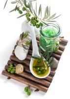 concetto cosmetico verde oliva foto