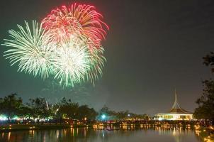 Fuochi d'artificio a Suan Luang Rama IX, Bangkok
