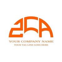 zca lettera logo design creativo con grafica vettoriale foto