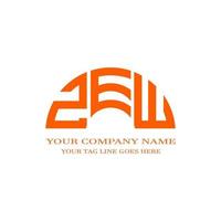 zew lettera logo design creativo con grafica vettoriale foto