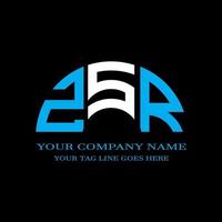 zsr lettera logo design creativo con grafica vettoriale foto