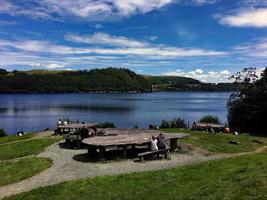 lago vyrnwy nel galles nel regno unito nel luglio 2020. una vista del lago vyrnwy nel galles centrale foto