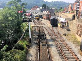 llangollen in galles nel giugno 2020. una vista della stazione ferroviaria di llangollen foto