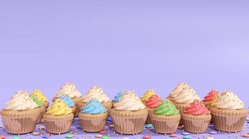 cupcake su sfondo di festa foto