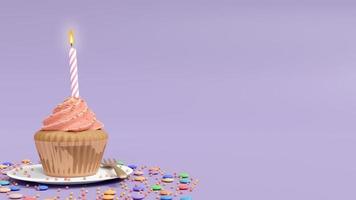 sfondo di cupcake di compleanno foto