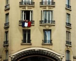 bandiera francese finestra di Parigi