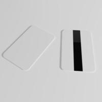 Mockup di carta di pedaggio elettronico con rendering 3d a sfondo piatto foto