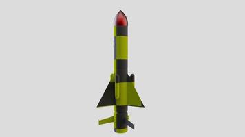 razzo missile guerra conflitto munizioni testata nucleare militar arma nucleare 3d illustrazione astronave foto