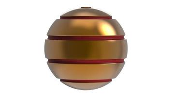 3d oro sfera d'acciaio celebrazione illustrazione rendering foto