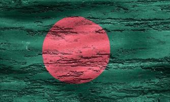 bandiera del bangladesh - bandiera in tessuto sventolante realistica foto