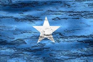 3d-illustrazione di una bandiera della Somalia - bandiera sventolante realistica del tessuto foto
